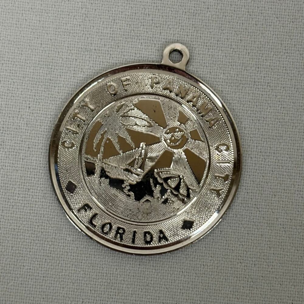 Elco Sterling Silver Charm Pendant 'Panama City Florida' 925
